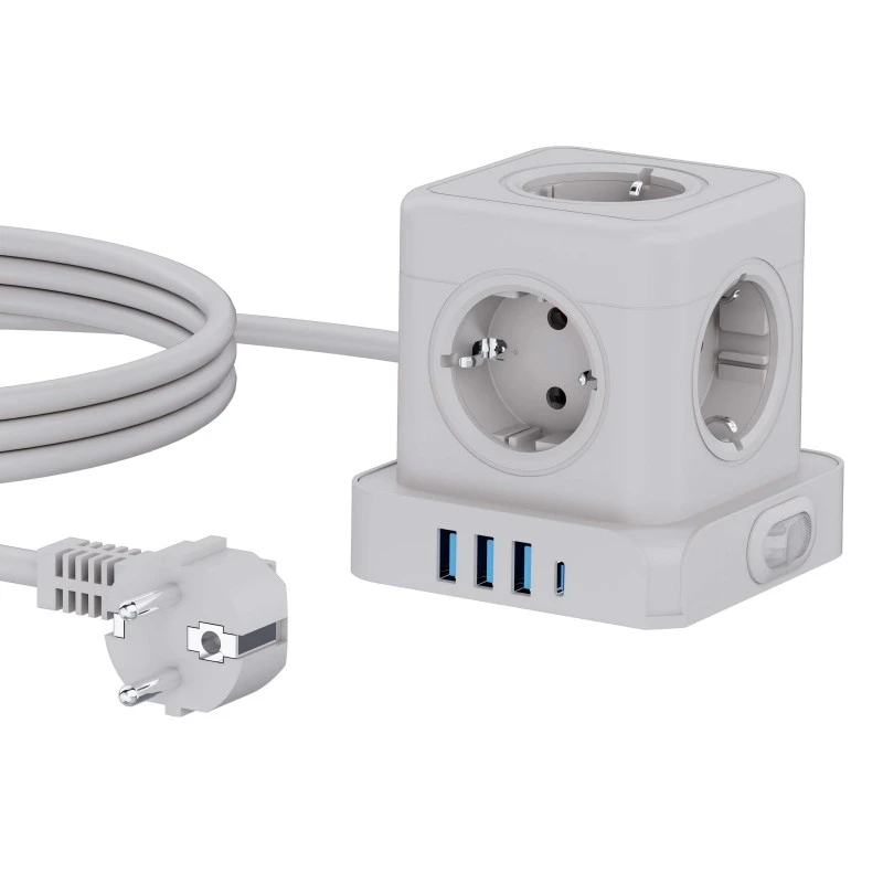 5- Outlet Fast Charging Surge Tower Protector Socket