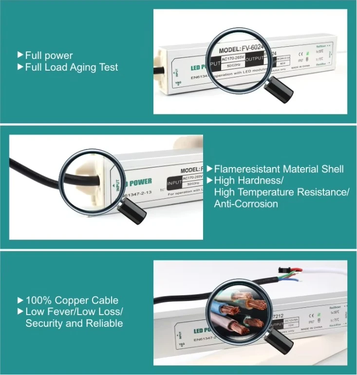 IP67 Waterproof LED Driver Aluminium Switching Power Supply